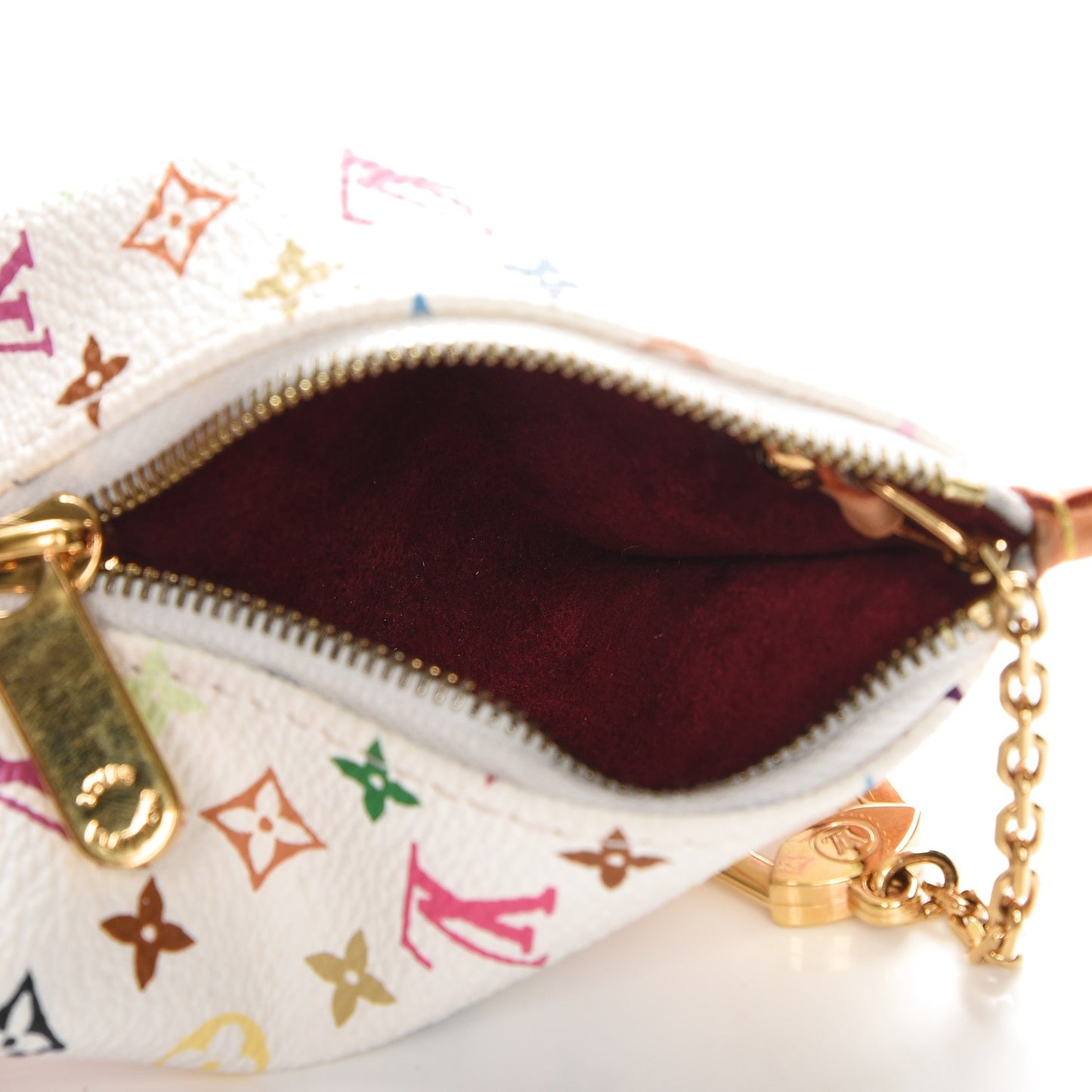 Monogram Multicolor Berlingot Coin Purse White