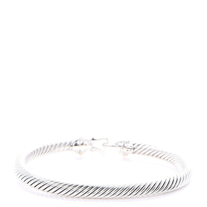 David Yurman Sterling Silver 18K Yellow Gold 5mm Cable Classic Buckle Bracelet 3 of 5