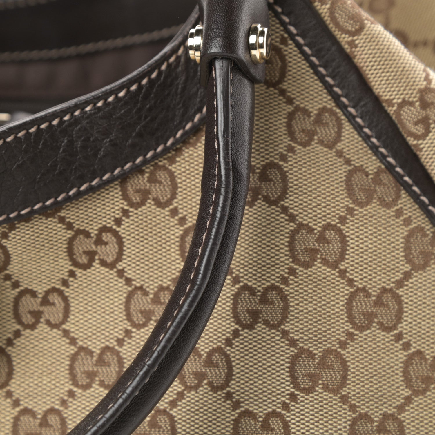Gucci Monogram Large D Gold Hobo Dark Brown 15 of 16