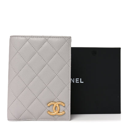 Chanel Caviar Quilted CC Passport Holder Grey 8 of 8