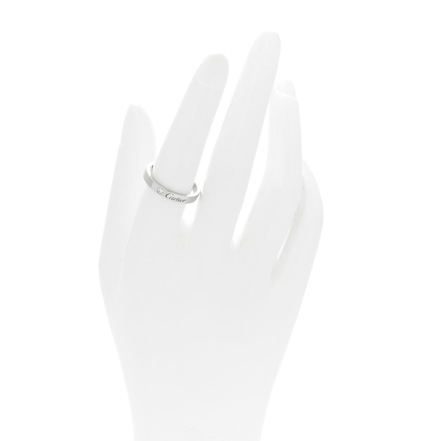 Platinum Diamond 3mm C De Cartier Wedding Band Ring 56 7.5