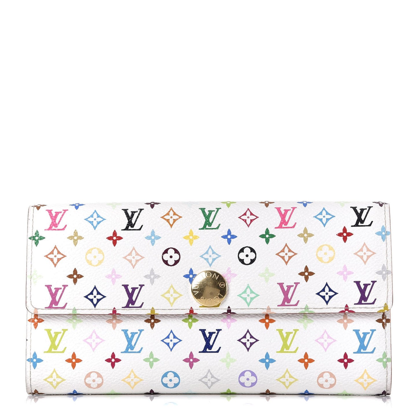 Monogram Multicolor Sarah Wallet White