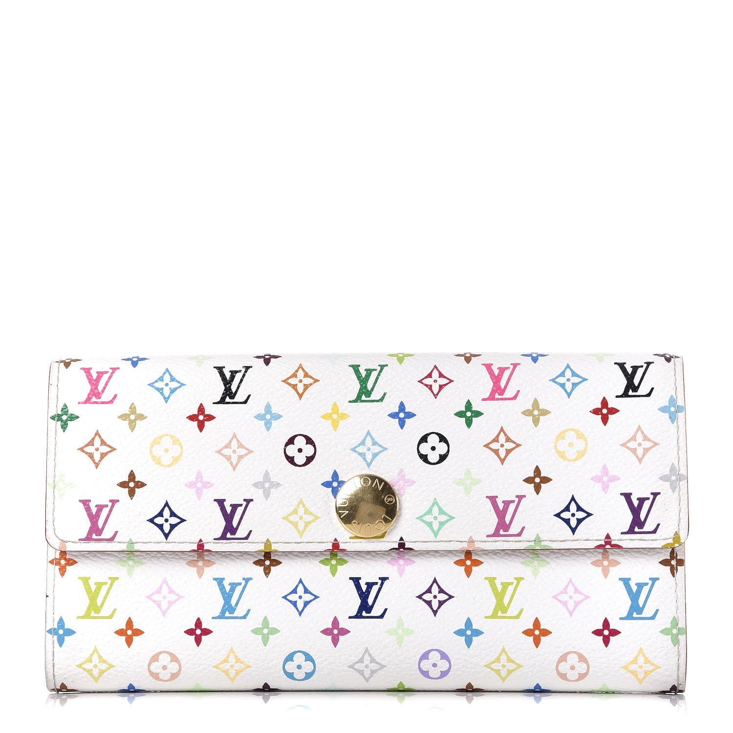 Louis Vuitton Monogram Multicolor Sarah Wallet White 1 of 7