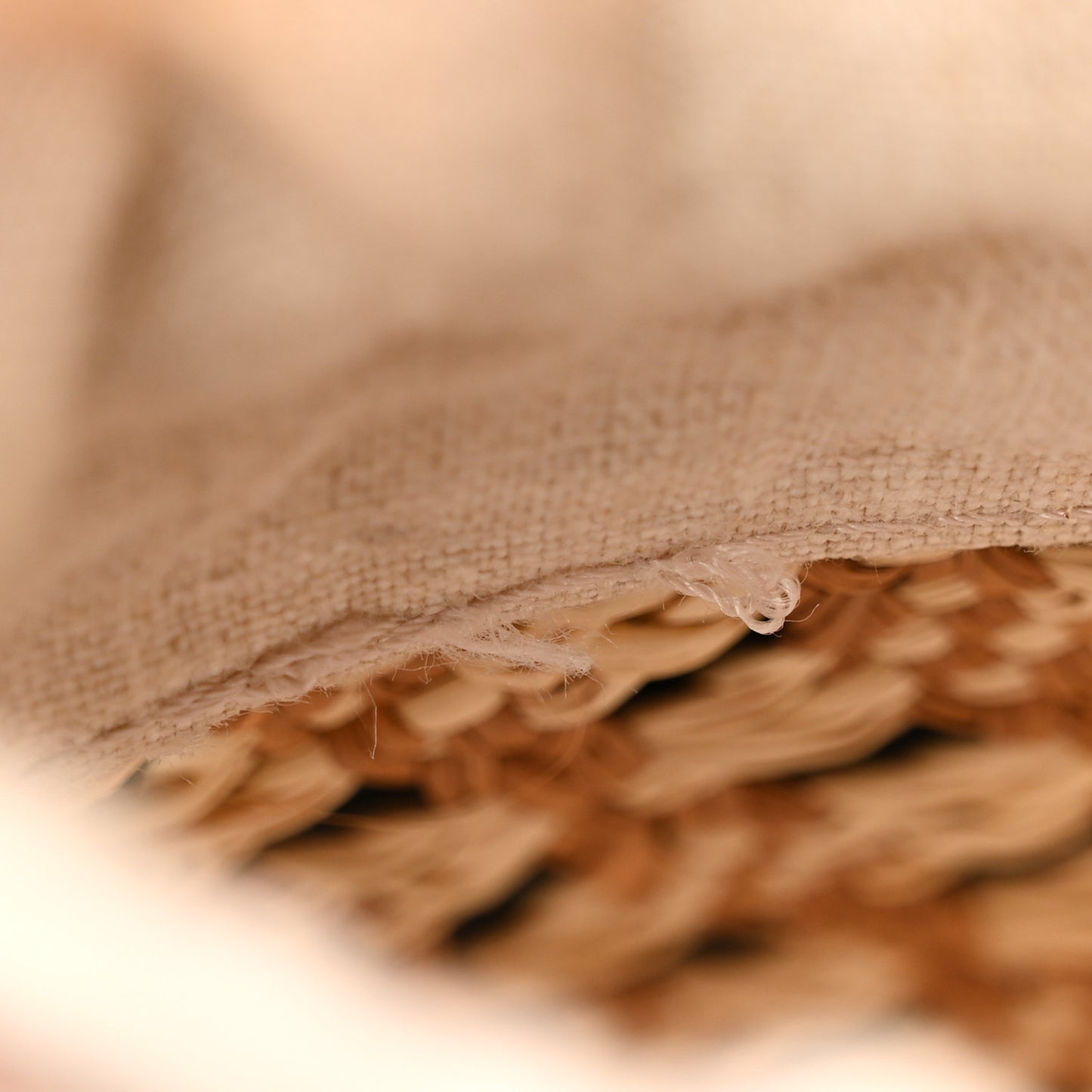 Calfskin Raffia Paula's Ibiza Pocket Bucket Bag Natural Tan