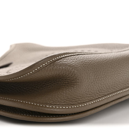 Hermes Taurillon Clemence EVELYNE III PM Etoupe 9 of 13