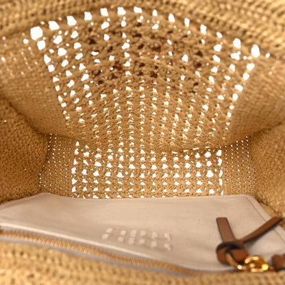 Miu Miu Raffia Crochet Woven Tote Bag Beige 5 of 10