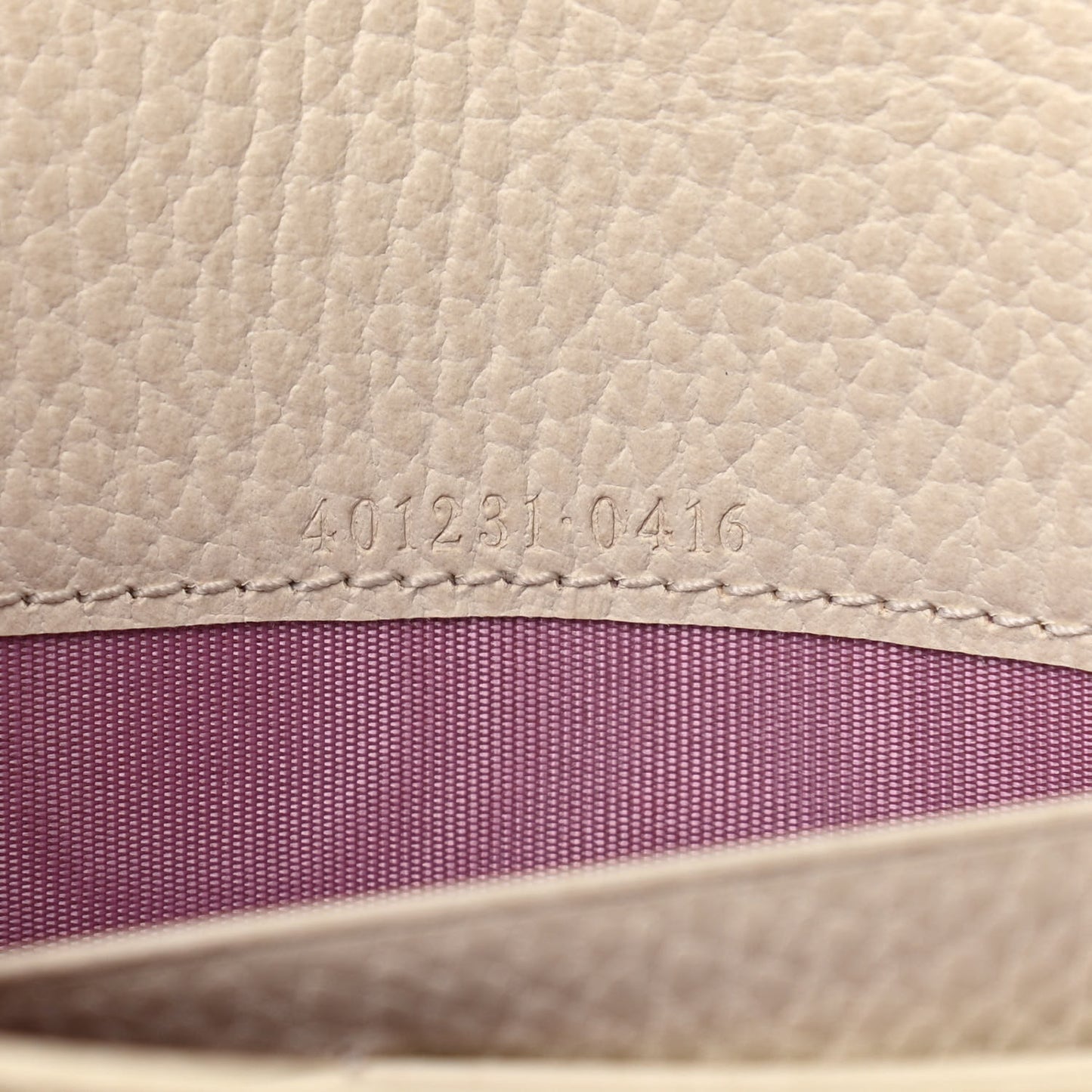 Dollar Calfskin Mini Dionysus Chain Wallet Mystic White