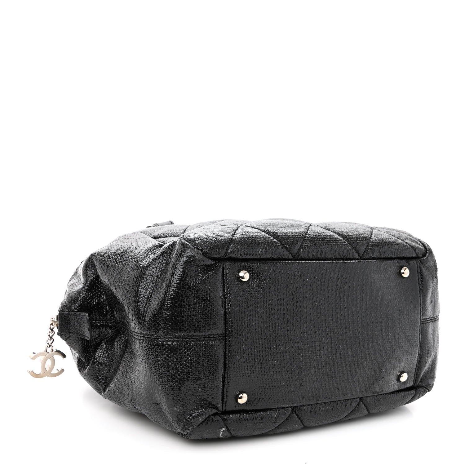 Chanel Coated Canvas Paris Biarritz Satchel Black 4 of 14