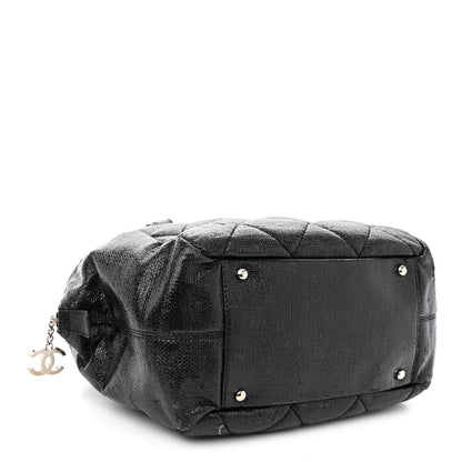 Chanel Coated Canvas Paris Biarritz Satchel Black 4 of 14