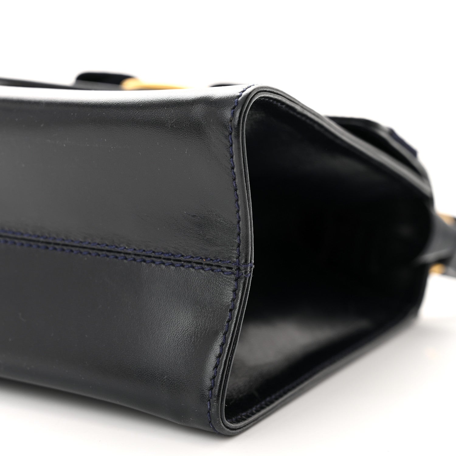 Salvatore Ferragamo Calfskin Vera Bow Mini Top Handle Crossbody Bag Navy 10 of 13