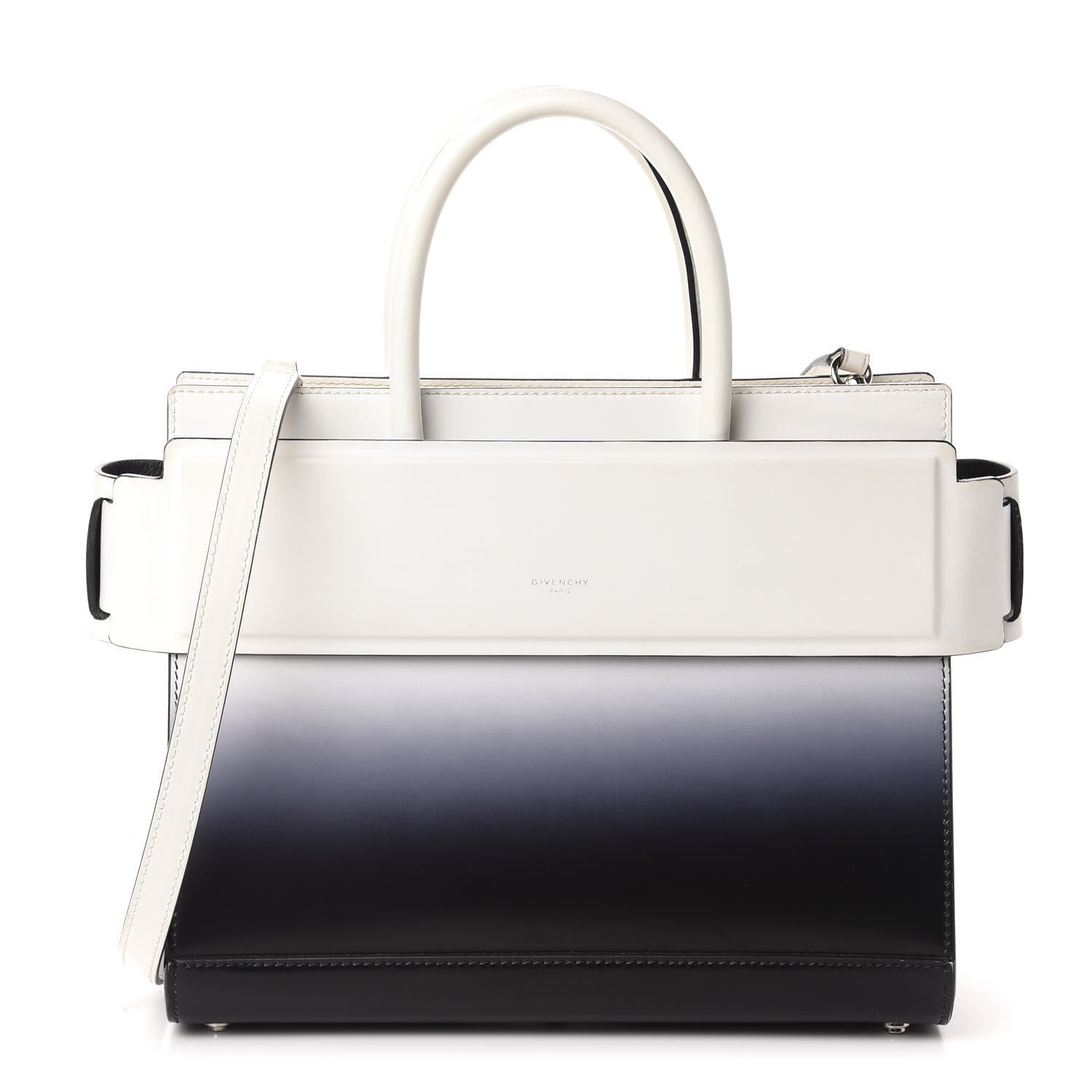 Givenchy Smooth Calfskin Small Degrade Horizon Satchel White Purple 1 of 10