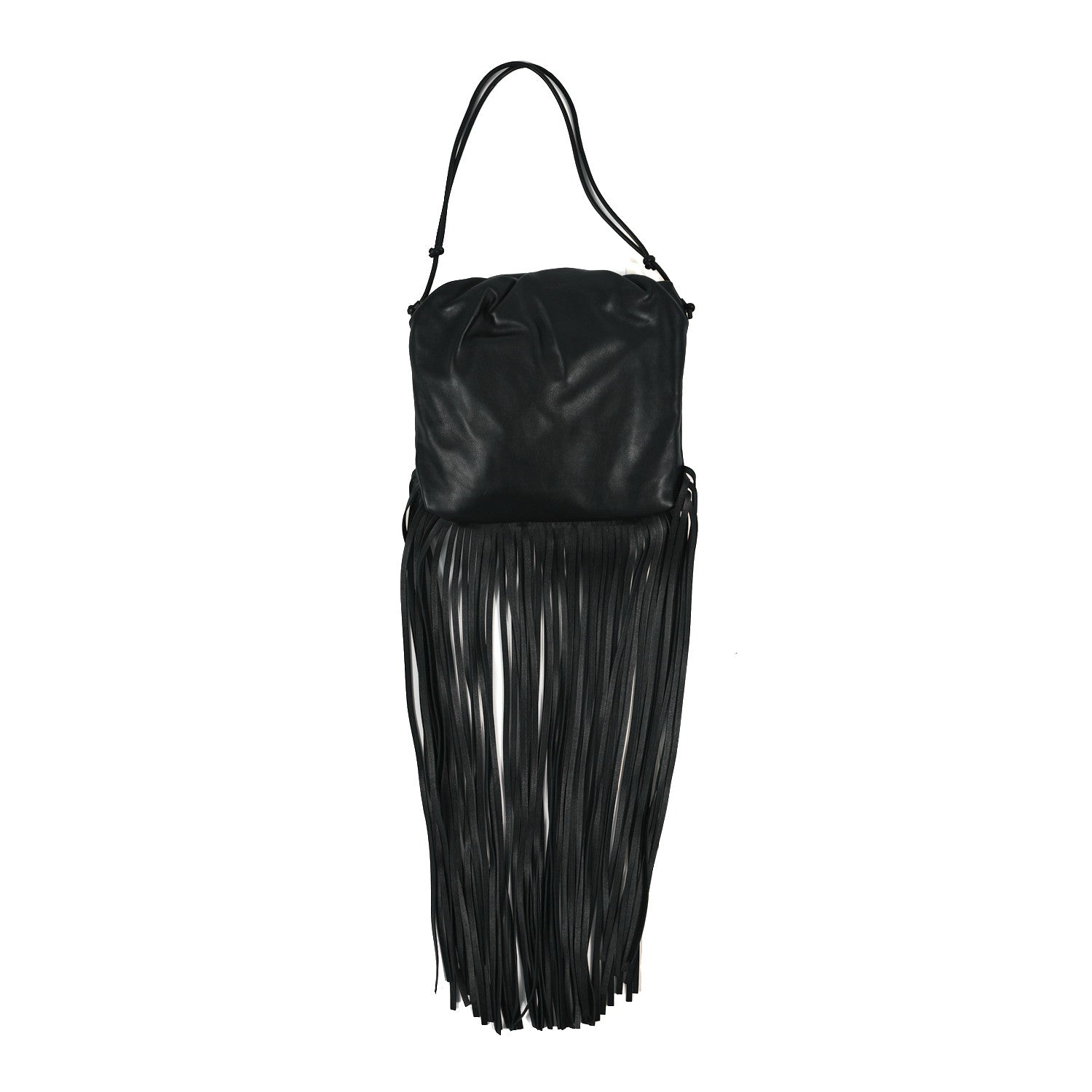Bottega Veneta Nappa The Fringe Pouch Shoulder Bag Black 2 of 9