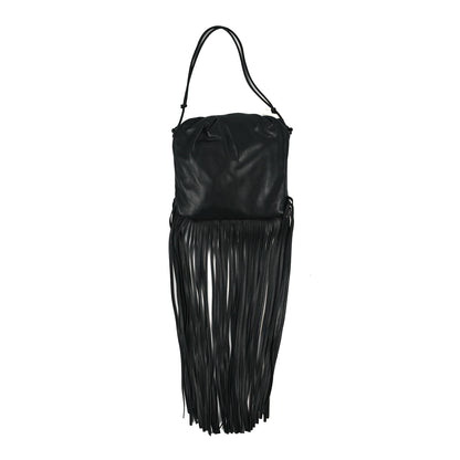 Bottega Veneta Nappa The Fringe Pouch Shoulder Bag Black 2 of 9
