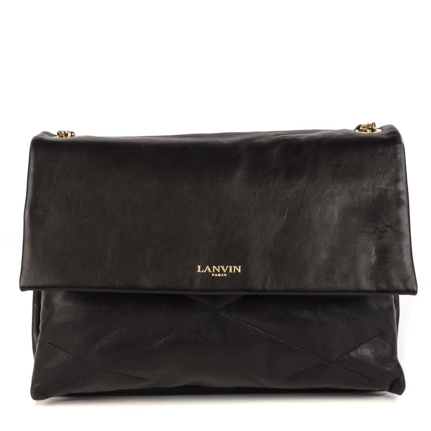 Lanvin Lambskin Quilted Medium Sugar Flap Shoulder Bag Black 1 of 7