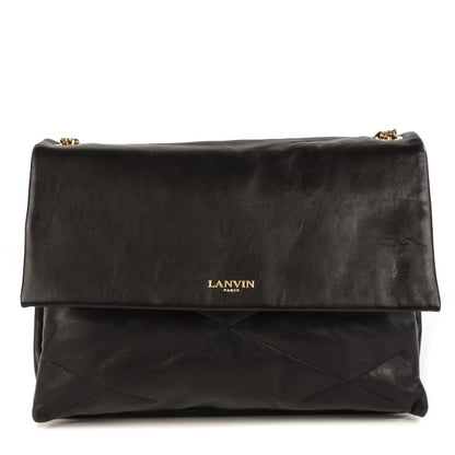 Lanvin Lambskin Quilted Medium Sugar Flap Shoulder Bag Black 1 of 7