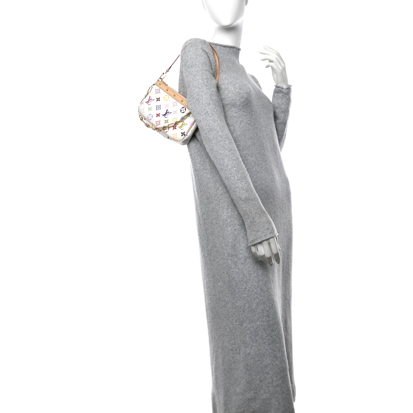 LV X TM Monogram Multicolor Pochette Accessories White