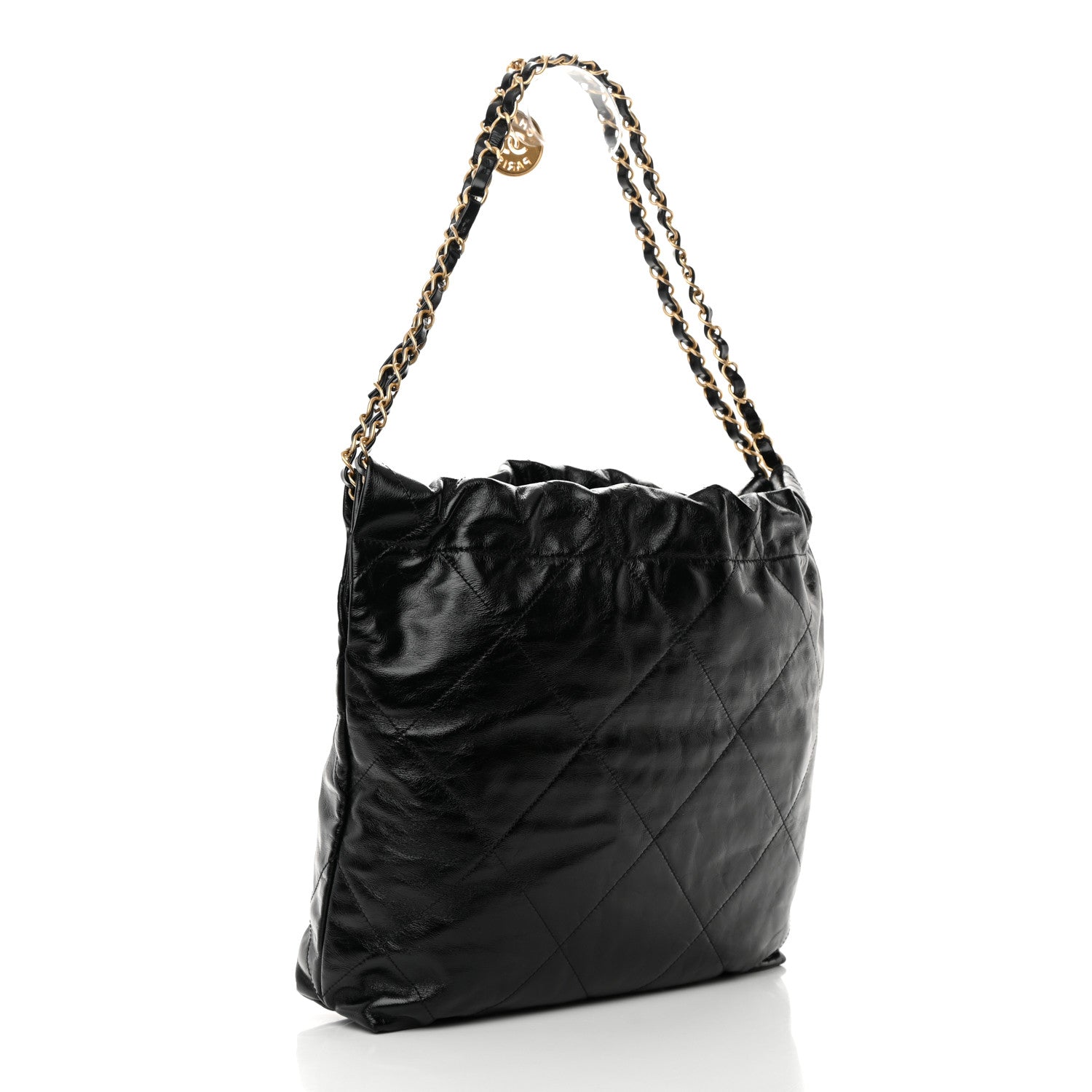 Chanel Shiny Calfskin Quilted Chanel 22 Black 4 of 12
