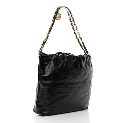 Chanel Shiny Calfskin Quilted Chanel 22 Black 4 of 12