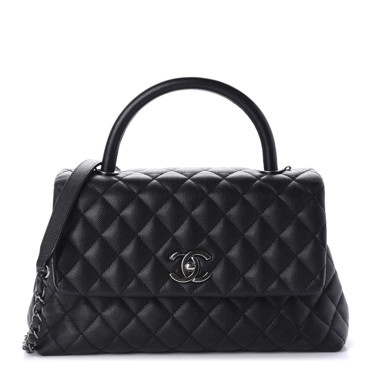 Chanel Caviar Quilted Small Coco Handle Flap Black 1 of 10