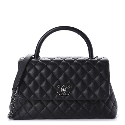 Chanel Caviar Quilted Small Coco Handle Flap Black 1 of 10