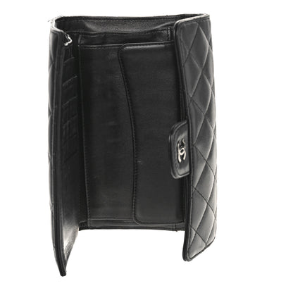 Chanel Lambskin Quilted Large Flap Wallet Black 5 of 13