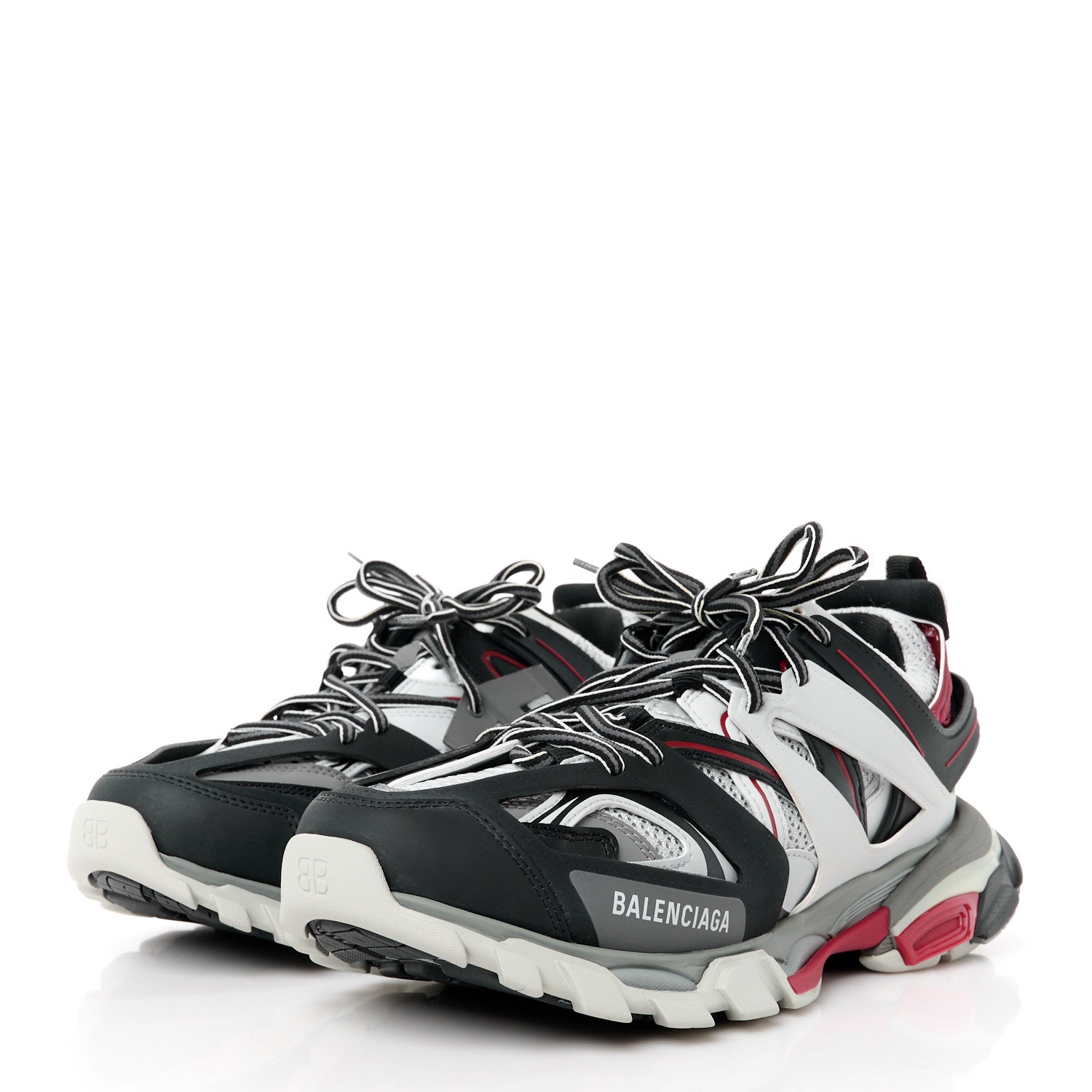 Balenciaga Mesh Nylon Womens Track Sneakers 42 Black Gris 3 of 9