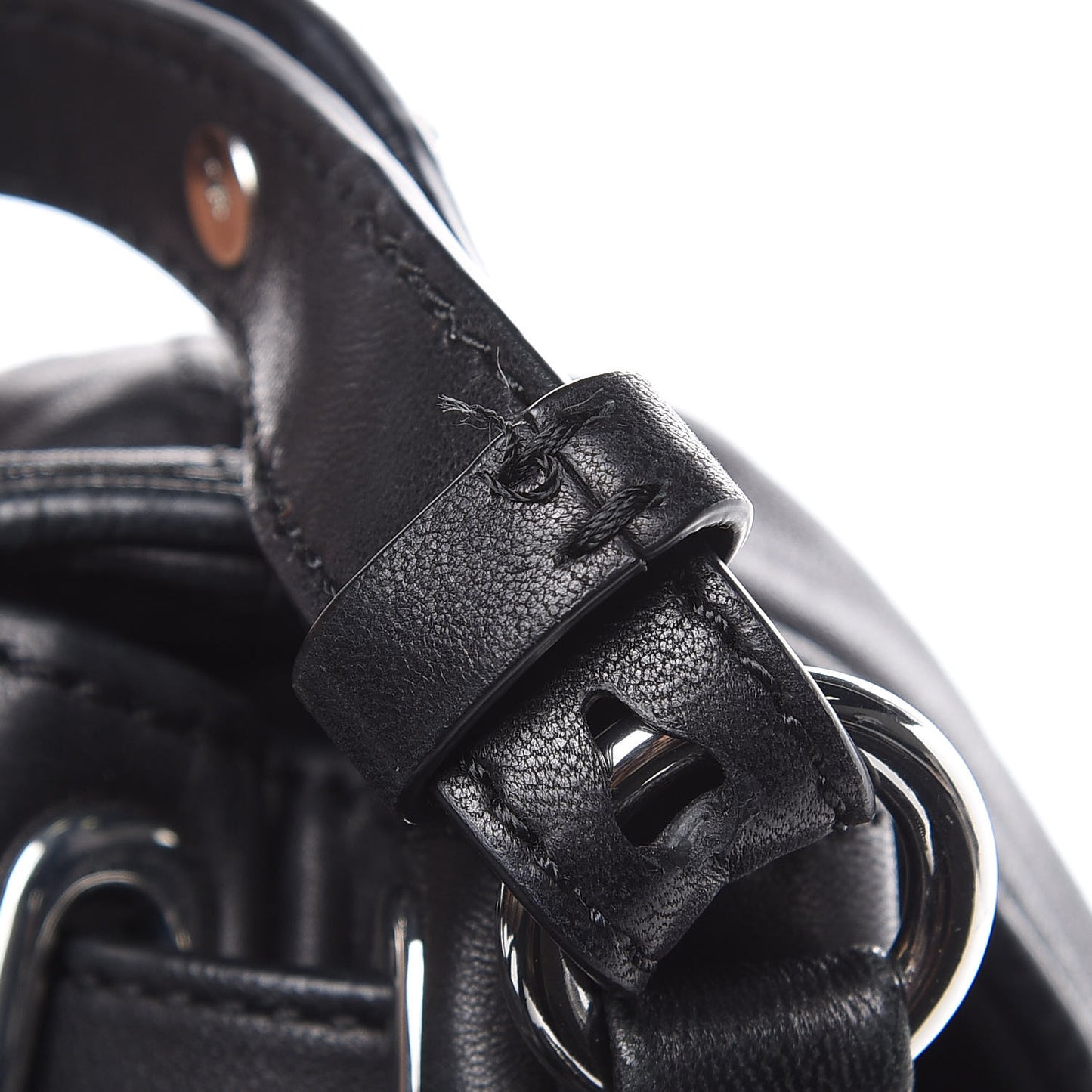 Lambskin Marti Backpack Bag Washed Black Rhodium Hardware