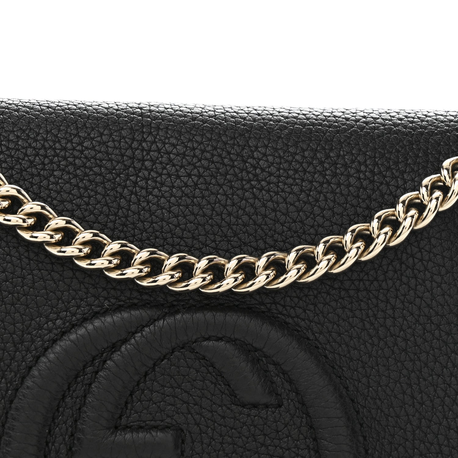 Gucci Pebbled Calfskin Medium Soho Flap Crossbody Black 8 of 10