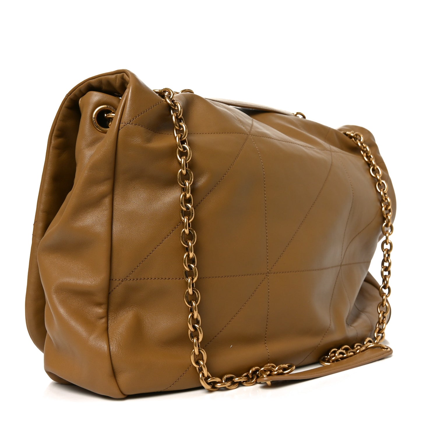 Lambskin Matelasse Monogram Large Jamie 4.3 Tabac Brown