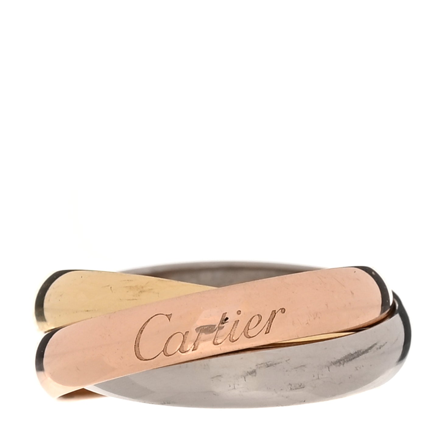 18K Pink Yellow White Gold Classic Trinity Ring 51 5.75