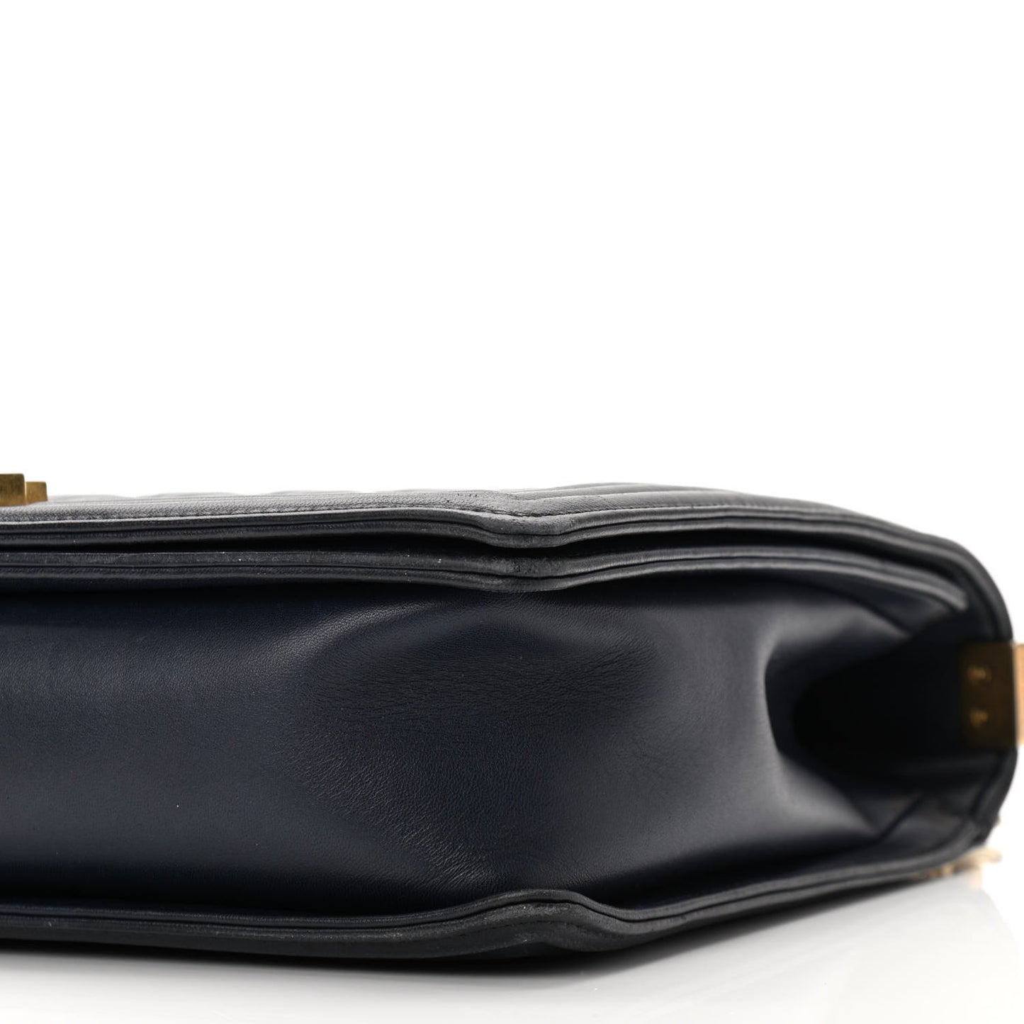 Lambskin Quilted Large Boy Flap Navy