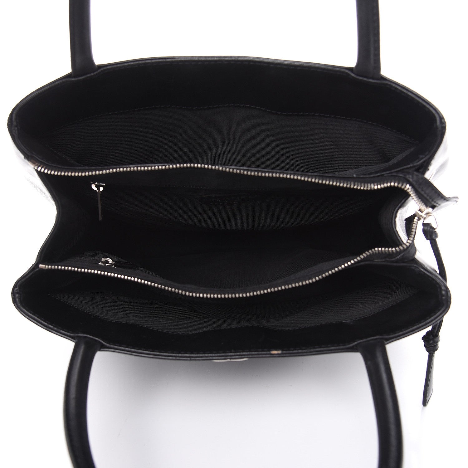 Chanel Calfskin Quilted CC Shopping Tote Black 6 of 16