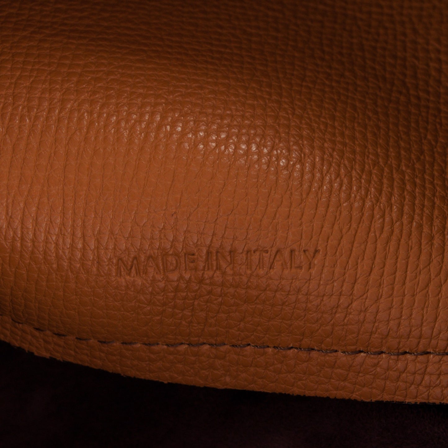 Grainy Calfskin Medium Sycamore Hobo Saddle Brown