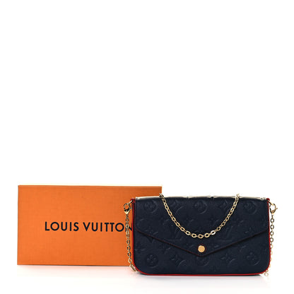 Louis Vuitton Empreinte Pochette Felicie Chain Wallet Marine Rouge 10 of 10