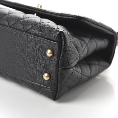 Chanel Caviar Lizard Embossed Quilted Mini Coco Handle Flap Black 7 of 10