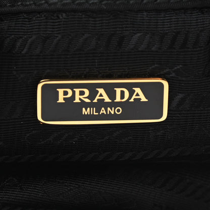 Prada Saffiano Tessuto Nylon Mini Bucket Crossbody Bag Black 6 of 11