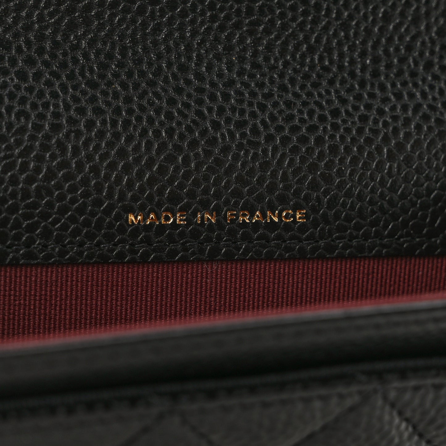 Caviar Quilted Flap Card Holder Wallet Black