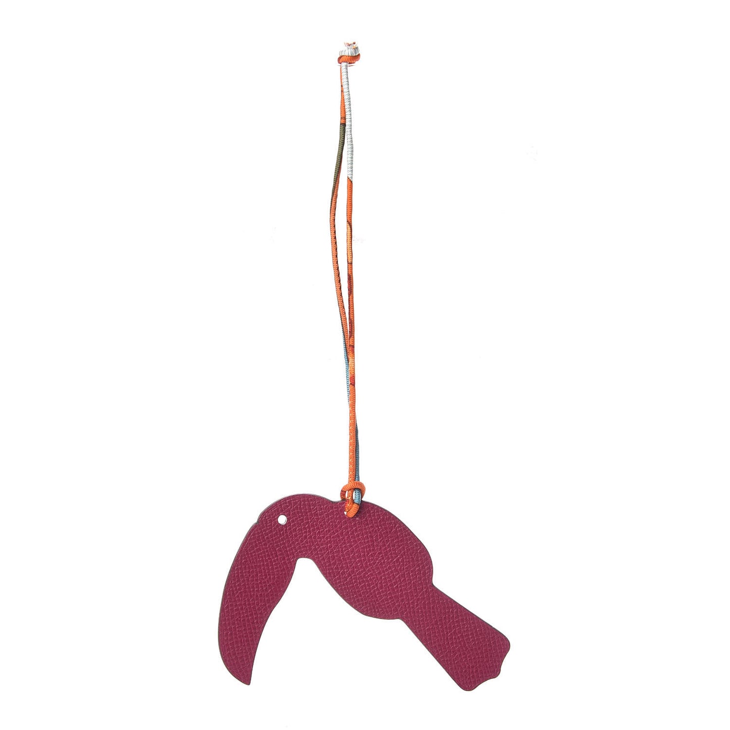 Togo Epsom Petit H Toucan Bag Charm Black Rose Pourpre