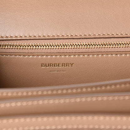Burberry Calfskin Monogram Embossed Small TB Bag Light Camel 6 of 9