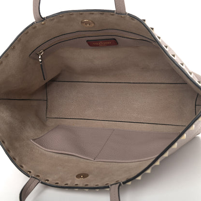 Valentino Garavani Grained Calfskin Rockstud Shoulder Tote Poudre 4 of 4