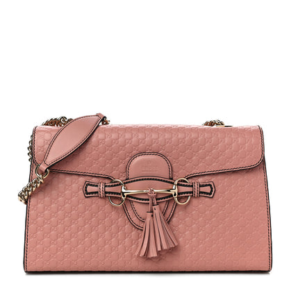 Gucci Microguccissima Medium Emily Chain Shoulder Bag Soft Pink 1 of 14