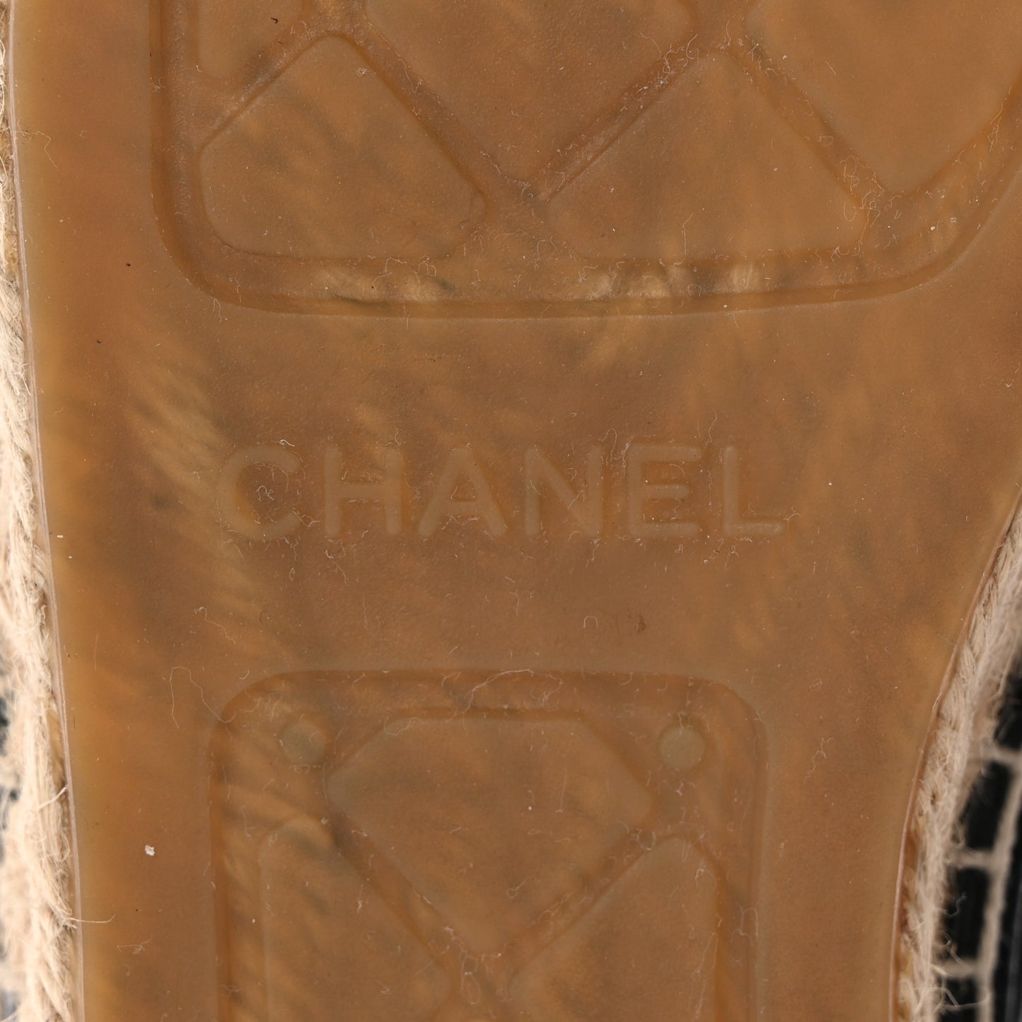 Lambskin Grosgrain Quilted CC Chain Espadrilles 39 Black