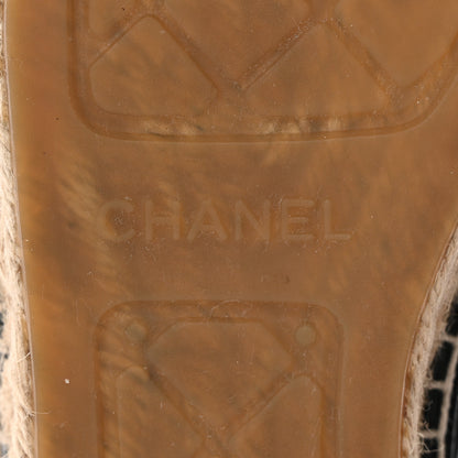 Chanel Lambskin Grosgrain Quilted CC Chain Espadrilles 39 Black 6 of 12