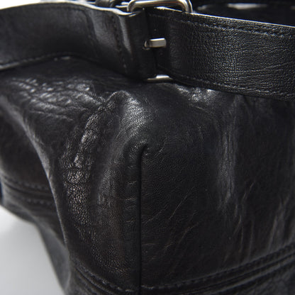 Miu Miu Goatskin Madras Convertible Tote Nero Black 12 of 15
