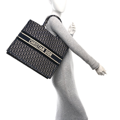 Christian Dior Oblique Velvet Large Book Tote Blue Multicolor 2 of 11
