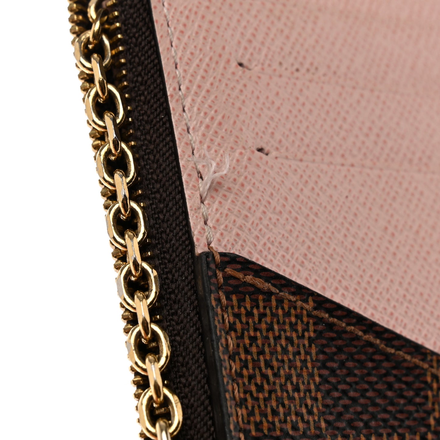 Damier Ebene Recto Verso Card Holder Rose Ballerine