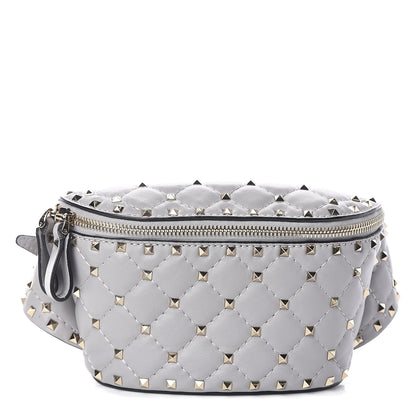 Valentino Garavani Nappa Rockstud Spike Belt Bag 85 Pastel Grey 1 of 8