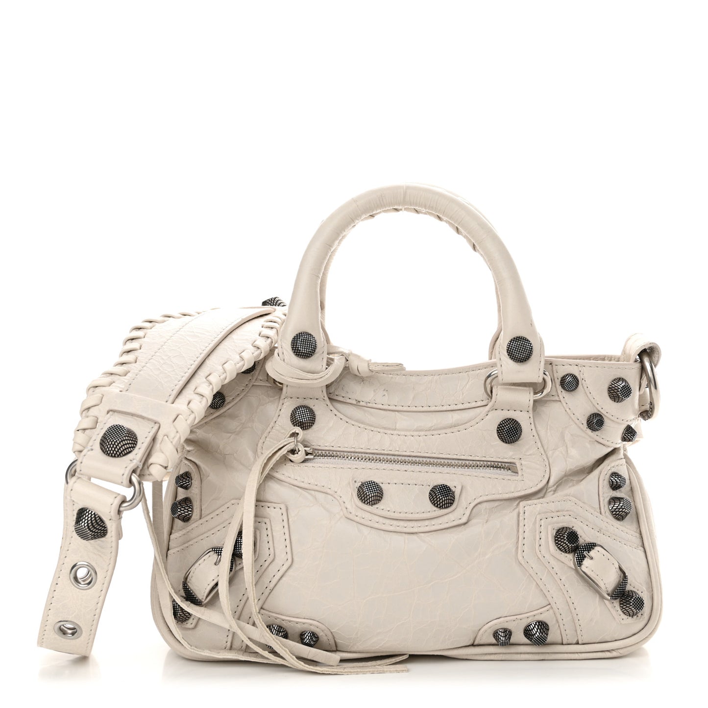 Agneau Arena Neo Cagole Mini Handbag White
