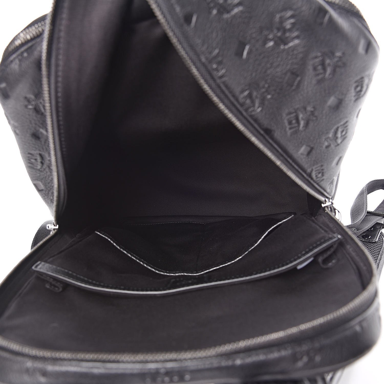MCM Calfskin Ottomar Monogram Duke Backpack Black 5 of 10