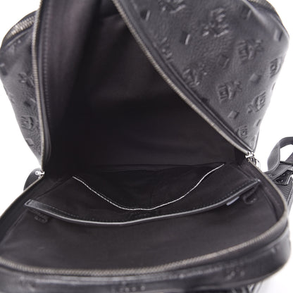 MCM Calfskin Ottomar Monogram Duke Backpack Black 5 of 10
